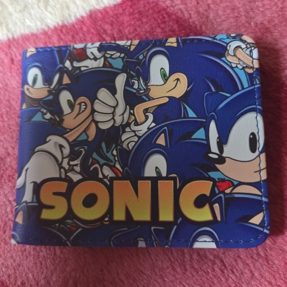 New sonic the hedgehog anime manga leather wallet